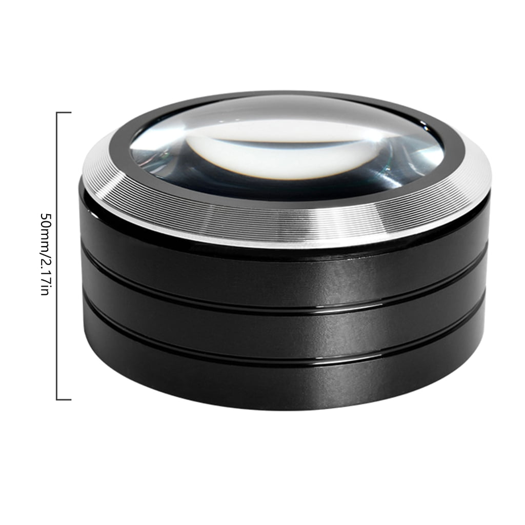 Lightweight Magnifier Glass for Books Desk Paperweight with Elegant Metal Finish