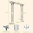 OUSHENG 7FT Garden Arch MMF7 Arbor with Ground Stakes, Frame Stand