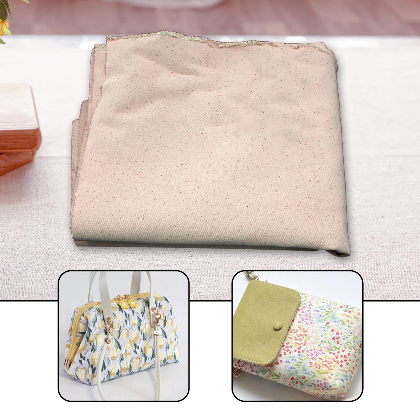 Fusible Interfacing Canvas Fabric Iron on Single Sided Material for Home Decor Bags and Crafts Sewing