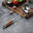 thumbnail image 3 of 1PC 304 Stainless Steel Soup Ladle Long Handle Soup Spoon Sturdy Metal Soup Spoon Anti-rust Kitchen Utensils for Home Restaurant Use, 3 of 8