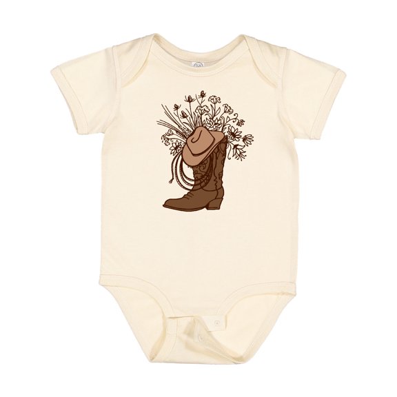Inktastic Cowgirl Rodeo Western Boot Girls Baby Bodysuit