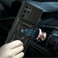 thumbnail image 3 of For Samsung Galaxy S24 Hybrid Cases with Slide Camera Lens Cover and Ring Kickstand Rugged Dual Layer Heavy Duty Hard Cover ,Xpm Phone Case [ Black ], 3 of 9