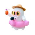 thumbnail image 2 of Summerween Ghost Figure Decor, Resin 2 Inch Beach Pool Party Decoration Cute Kawaii Spooky Summer Halloween Hawaii Gift Decor Funny Ghost Statue Tabletop Indoor Outdoor Home, C, 2 of 10