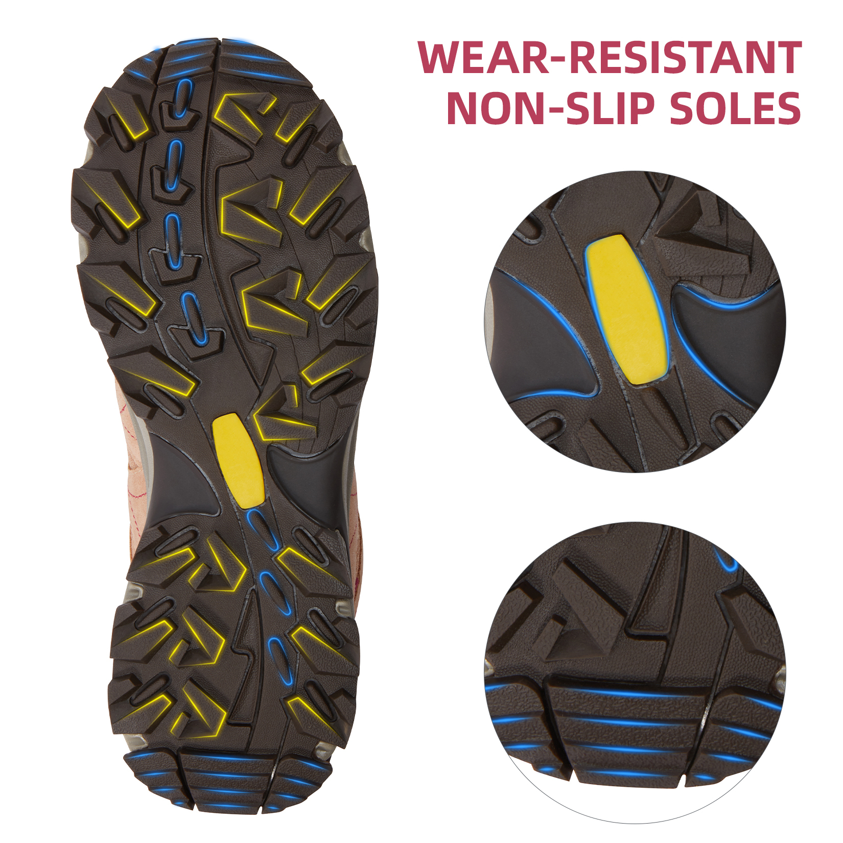 thumbnail image 3 of CAMEL CROWN Women's Hiking Shoes Outdoor Leather Breathable Lightweight Sneaker for Women Low Cut for Walking Trekking, 3 of 5