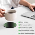 thumbnail image 4 of Green Black Ombre Coasters Set of 4, Modern Gradient Abstract Art Absorbent Coasters for Drinks, Coaster for Bar Office Dining Coffee Table Accessories Decor, Non Slip Round Desk Coaster, 4 of 9