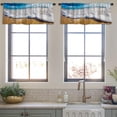 thumbnail image 4 of LALILO Kitchen Curtain Valance Waves Wash Golden Sand Rod Pocket Window Curtain 52"x 18" Set of 2, 4 of 7