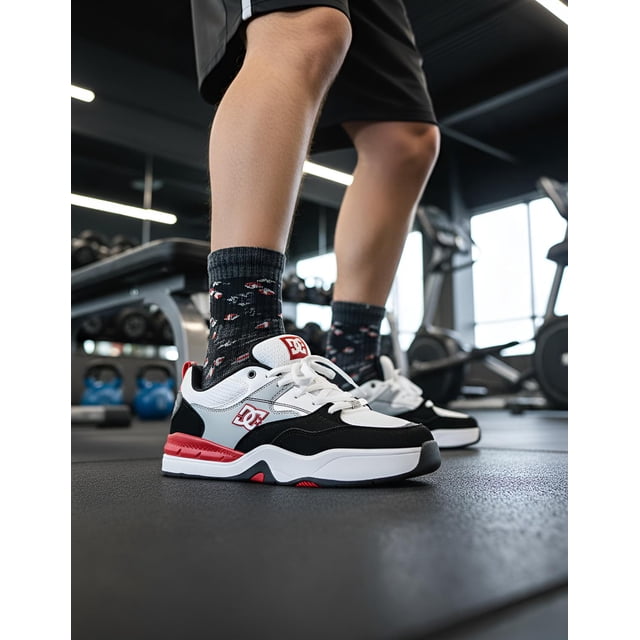 Tenis Dc Shoes Hombre Dc Ascend Blanco Rojo Casual Skate blanco 6 MX