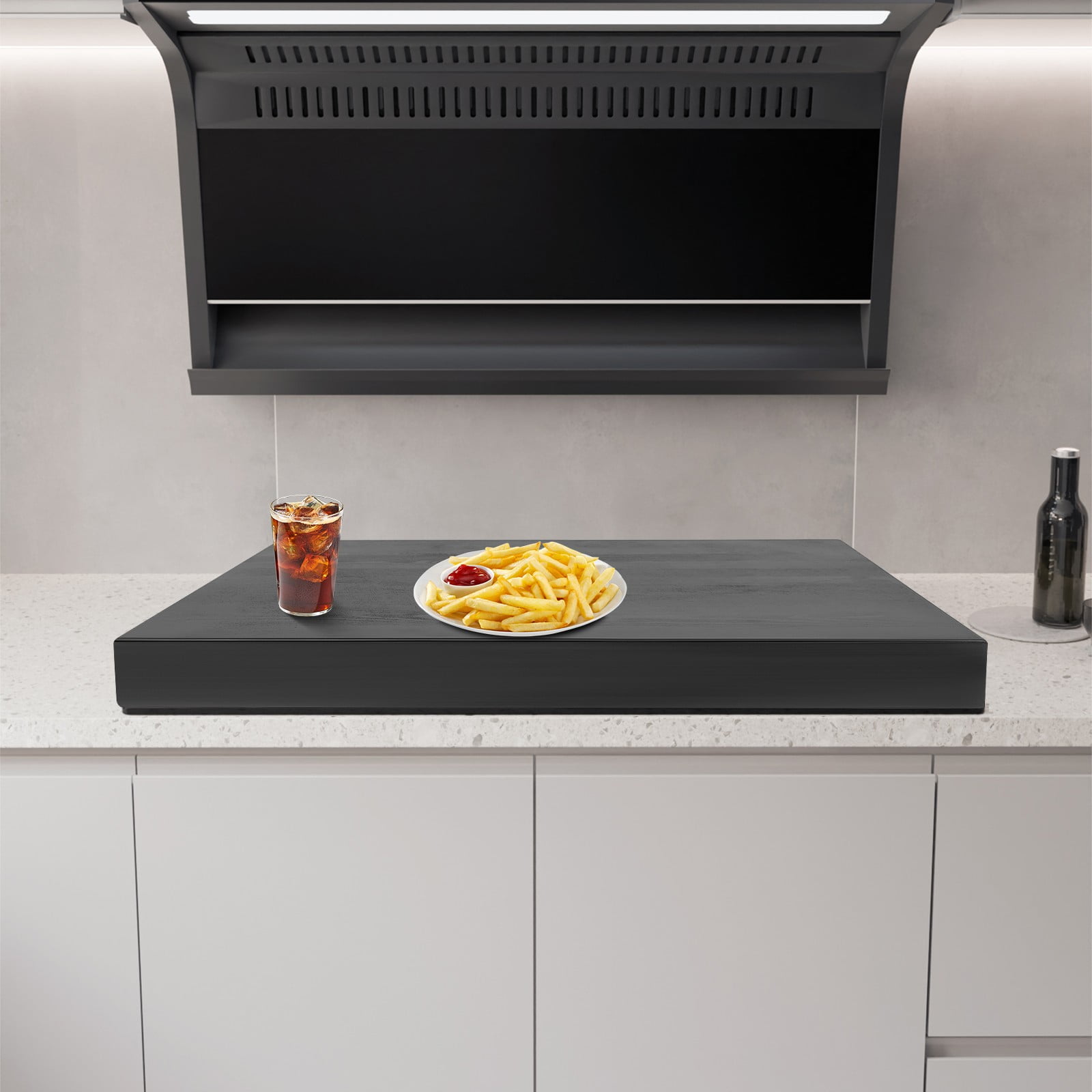 1 PCS Black Wooden Stove Top Cover, Noodle Board Stove Cover, Stove Cover Protector, 20kg/44.09 lbs Load-bearing Capacity