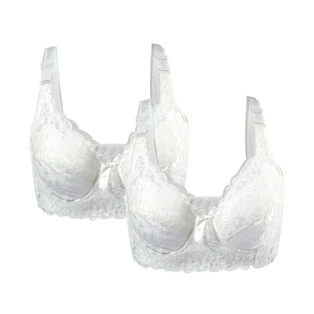 INSPIRE CHIC Women's Plus Size Full Coverage Padded Floral Underwired Bra