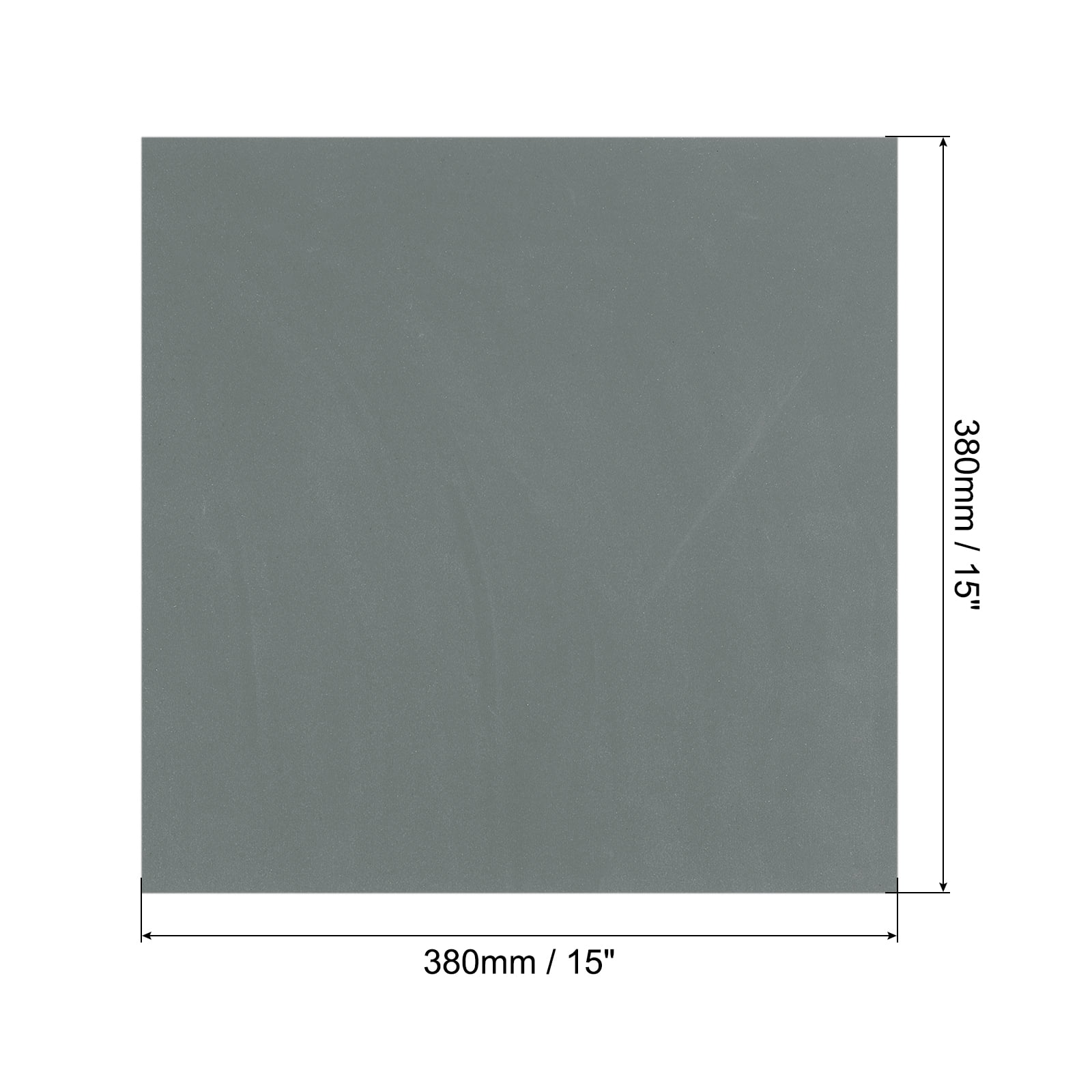 15" x 15" Silicone Heat Press Pad Mat 0.3" Thick for Heat Press Machine Flat Heat Transfer Pad Replacement Gray