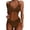 Coffee, variant on Women's Two Piece Bikini Set Push Up Underwire Top Adjustable Back Vintage Swimsuit for Beach Pool Swimwear