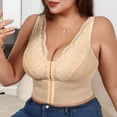 thumbnail image 6 of Women's V Neck Front Closure Corset, Lace Longline Bra, Plus Size Bras, Shapewear For Women, Top Bras With Support And Push Up, Shapewear Tank Tops Complexion XXL, 6 of 7
