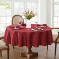 thumbnail image 4 of THD Monie Burgundy Square Napkins, Elegant Jacquard Fabric Dining Napkins, Advanced Water Resistance, Geometric Lattice Pattern - Burgundy (Set of 4, 20 x 20 inch), 4 of 5