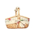 thumbnail image 2 of Cheers US Wicker Picnic Basket with Lid and Handle Sturdy Woven Body with Washable Plaids Liner, 2 of 7