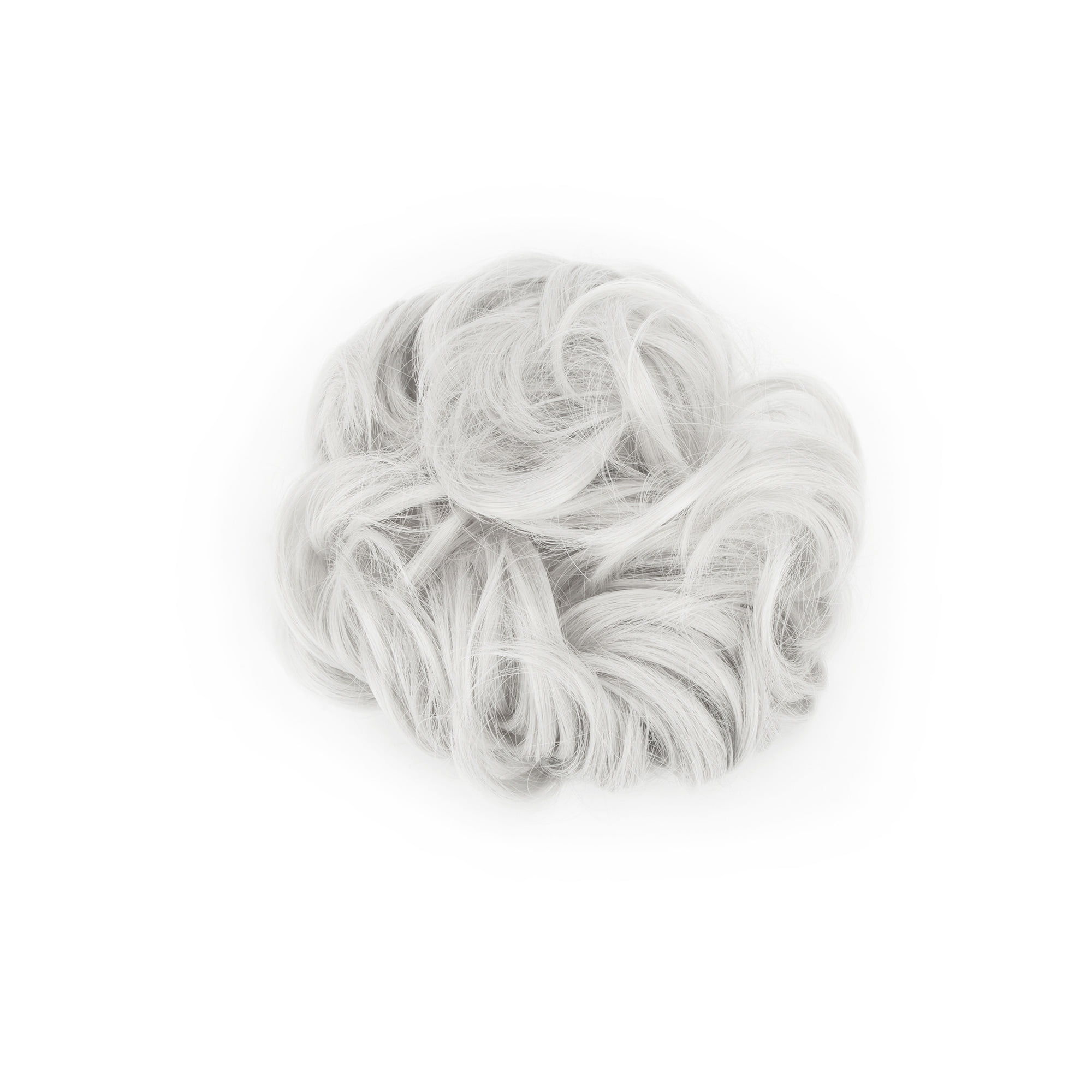 Florata Messy Hair Bun Updo Clip In Extensions, chignon hair, Silver Grey