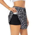 thumbnail image 2 of Disketp Daisies Flowers Print Women's Shorts Workout Shorts for Athletic Gym Running Shorts with Phone Pockets Medium, 2 of 8