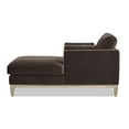 thumbnail image 3 of Jennifer Taylor Home Knox 65" Modern Farmhouse Performance Velvet Chaise Lounge Chair in Deep Brown, 3 of 10