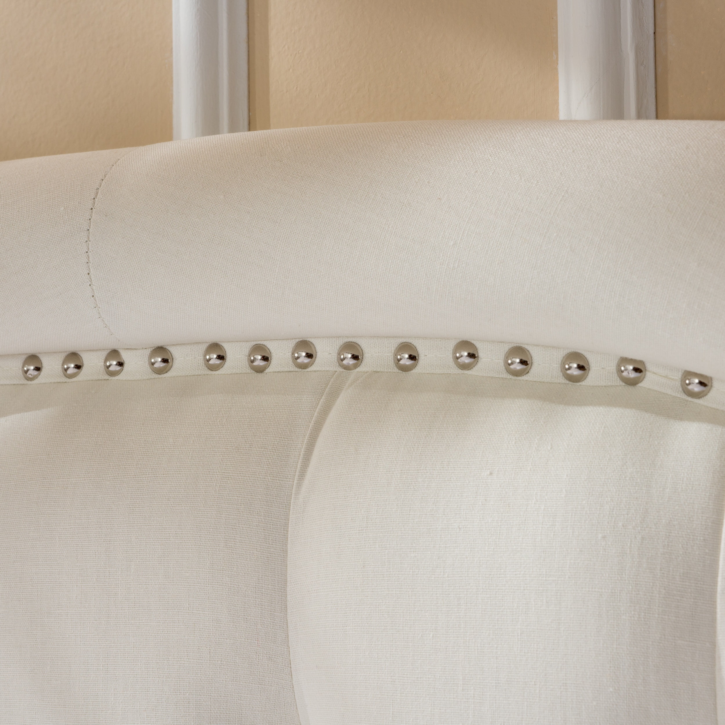 Noble House Kira Fabric Queen/Full Headboard, Ivory
