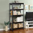 thumbnail image 2 of Yaheetech Black Adjustable 5-Shelf Shelving Unit Storage Rack Utility Rack Garage Shelves Display Rack Steel Boltless Rivet Rack,59.1 inch Height 1-Pack, 2 of 8