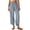 04 Light Blue, variant on Womens Baggy Wide Leg Pants Elastic Waisted Casual Palazzo Harem Pants Summer Beach Trousers with Pockets S-XXL