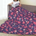 thumbnail image 6 of Sikiie red Skull flower Ultra-Soft Micro flannel Blanket Luxury All Seasons Warm Blanket for Bedding Sofa and Travel (4 sizes)-60"x50", 6 of 7