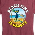 thumbnail image 3 of Pete The Cat - Beach Time Is Groovy - Women's Short Sleeve Graphic T-Shirt, 3 of 6