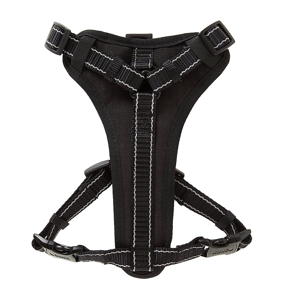 KONG Max Ultra Durable Neoprene Padded Chest Plate Dog Harness offered by The Barker Company (Black, Large)