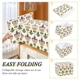 thumbnail image 2 of Yayeee Collapsible Storage Bin with Lid Fabric Closet Decorative Basket with Handles, Beige Floral Pattern, 2 of 7