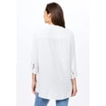 thumbnail image 2 of Woman Within Plus Size Rayon Three-Quarter Sleeve Effortless Tab-Front Blouse, 2 of 6