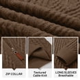 thumbnail image 6 of Fexilor Men's Quarter-Zip Sweater, Cable Knit Mock Neck Slim Fit Business Casual Pullover S-3XL, 6 of 7