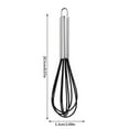 thumbnail image 2 of VQPeo Silicone Whisk Kitchen Whisk Wire Whisks Beater with Stainless Steel Handle for Egg Milk Whisking Blending Beating & Stirring, 2 of 5