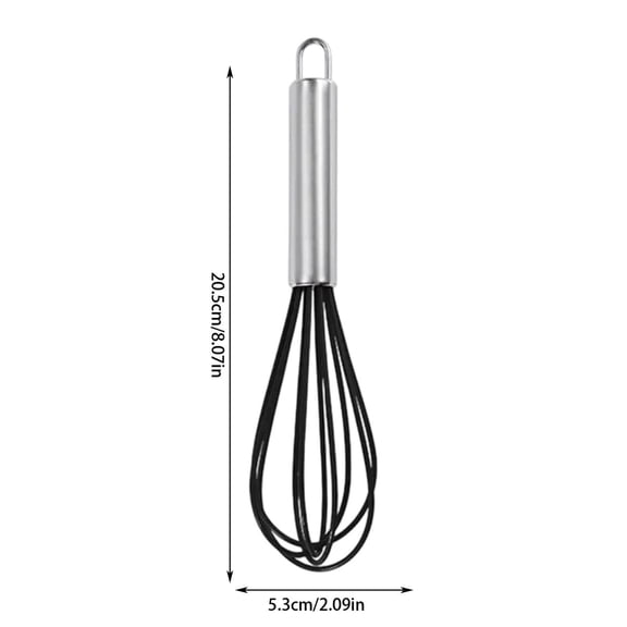 Stainless Steel Whisk 5.3 cm x 20.5 cm Manual Egg Beater for Whipping Cream, Mixing Batter, and Stirring Sauces