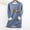 bleu, variante sur Costumes d'Halloween Grande Taille pour Femmes Col Rond Poche Épaissie Peluche Chaude Manches Longues Hauts Chemises Femmes en Liquidation