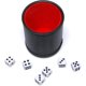thumbnail image 2 of Dados de cuero sintético con interior de terciopelo, silenciosos, para juegos de mesa de mentirosos, dados Farkle Yahtzee, 2 of 4