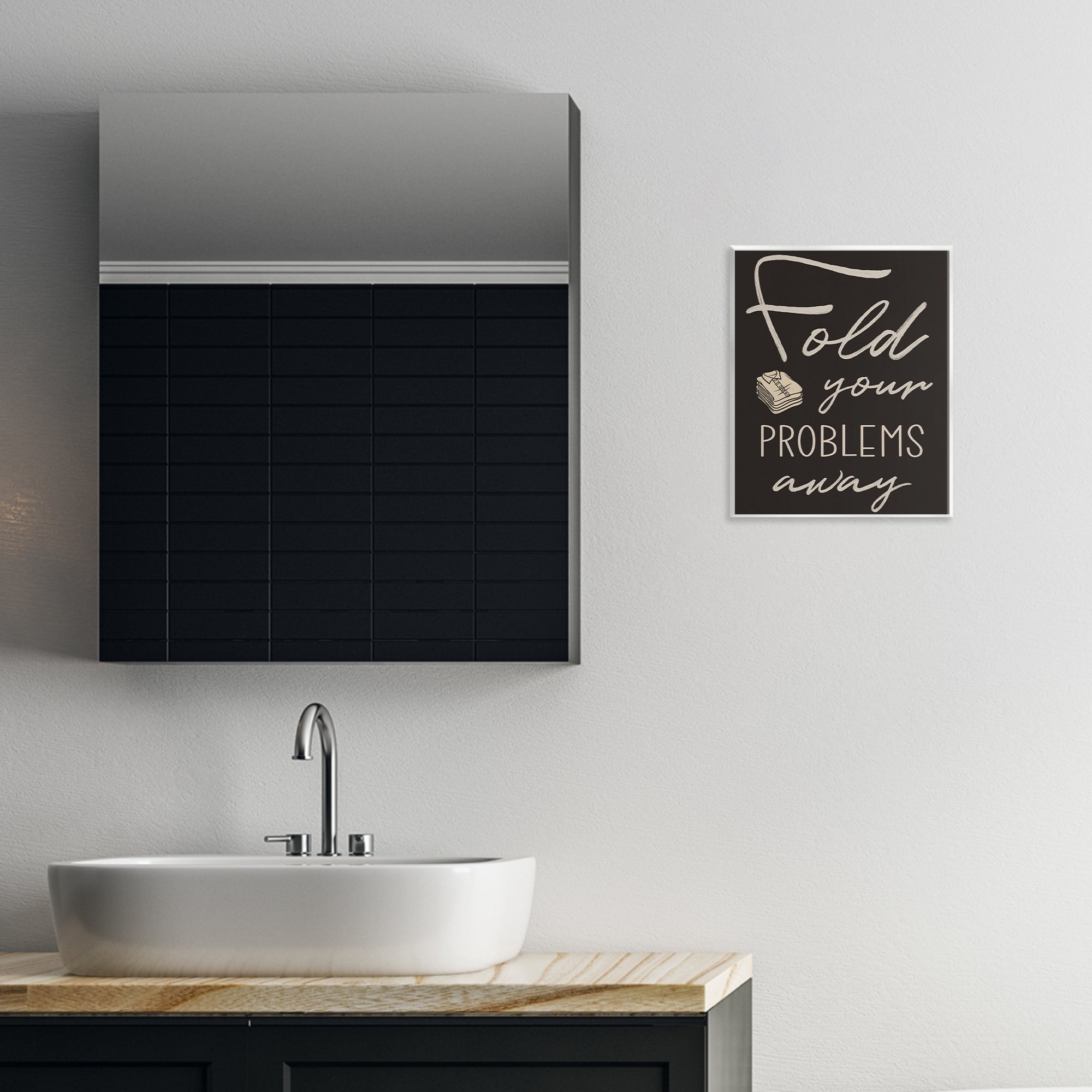 Fold Your Problems Away Wall Plaque Art, design by Marcus Prime