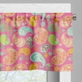 thumbnail image 3 of Ambesonne Paisley Valance Pack of 2, Colorful Eastern Floral, 54"X18", Pink Multicolor, 3 of 5