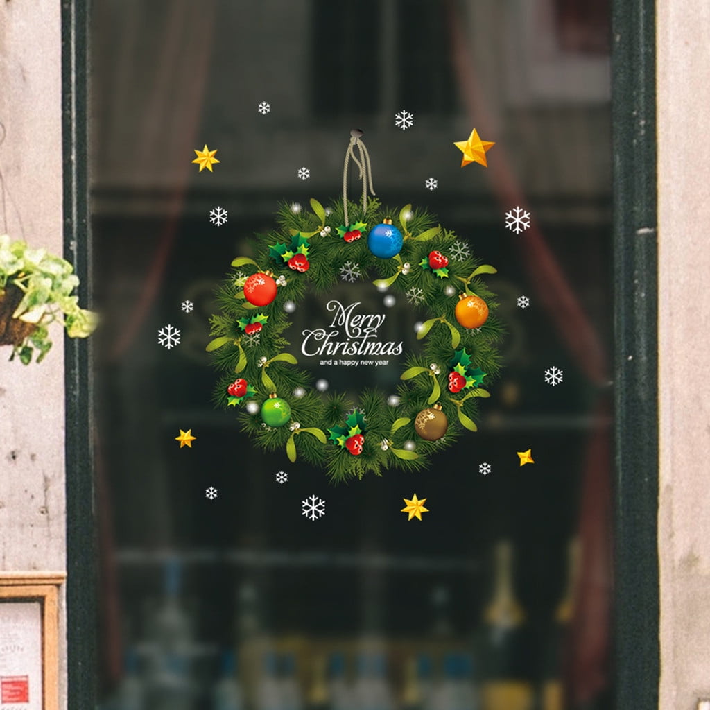 Merry Christmas Window Wall Sticker Decoration Decal Home Decor Xmas - Walmart.com - Walmart.com