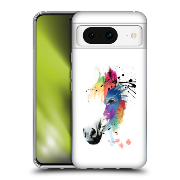Head Case Designs Officially Licensed Mark Ashkenazi Animals Horse Portrait Soft Gel Case Compatible with Google Pixel 8