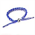 thumbnail image 5 of 10 Piezas Pulsera Envolvente Tejida de Fútbol Ajustable Pulsera para Fanáticos de los Deportes Recuerdos de Eventos para Hombres Pulseras Envolventes para Mujeres e, 5 of 5