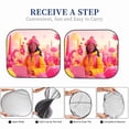 thumbnail image 6 of Daiia Digital Nomad Pink Landscape 2PCS Car Windshield Sun Shade, Foldable Sun Shield for Car Front Window, Auto Sun Blocker Visor Protector Universal for Truck SUV Pickup-Large, 6 of 7