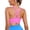 Bright Pink, variant on Women’s Medium Support Sports Bra Crisscross Back, Removable Pads Wireless Yoga Bra, Breathable Workout Gym Top