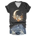 thumbnail image 3 of Bibifish Womens Graphic T-Shirts Casual Printed V-Neck Trendy Short Sleeve Tee Shirts Summer Soft Comfortable Casual Wear Tee Tops, 3 of 3