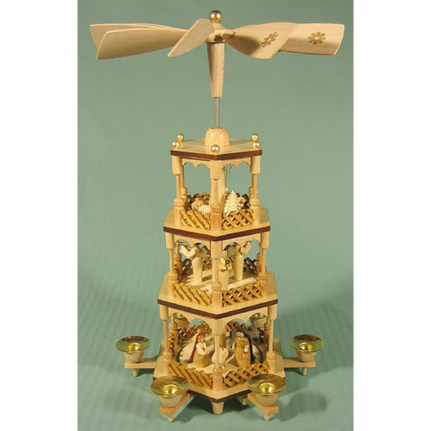 4 Level Christmas Carousel German Pyramid PYR860X05