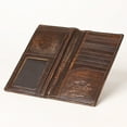 thumbnail image 5 of AMERICAN TANNER Genuine Leather Hand Burnished Long Bifold Wallet For Men Women H7 X W3.5 X D0.5, 5 of 5