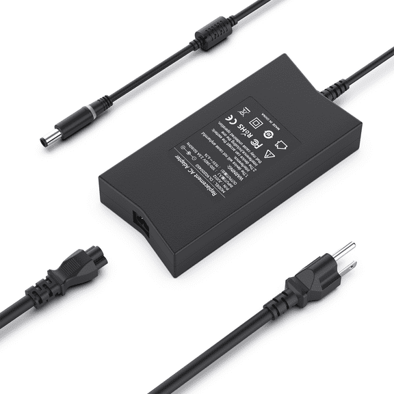 HFLRZZ DELL 130W AC Adapter 19.5V 6.7A Dell Latitude Inspiron Power Adapter Charger Compatible with Dell Power Supply Cord, Black