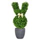 thumbnail image 1 of Planta Falsa Pascua Bonsai Artificial Boxwood Rabbit Topiary (D), 1 of 9