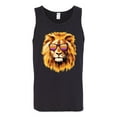thumbnail image 2 of Lion With Sunglasses Animal Lover Mens Graphic Tank Top, Black, Small, 2 of 3