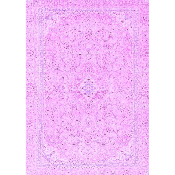 Ahgly Company Indoor Rectangle Abstract Purple Modern Area Rugs, 8' x 12'