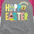 thumbnail image 3 of SpongeBob Squarepants - Hoppy Easter Icons - Toddler And Youth Girls Raglan Graphic T-Shirt, 3 of 6