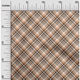 thumbnail image 2 of oneOone Cotton Jersey Orange Fabric Plaid Quilting Supplies Print Sewing Fabric By The Yard 58 Inch Wide, 2 of 4